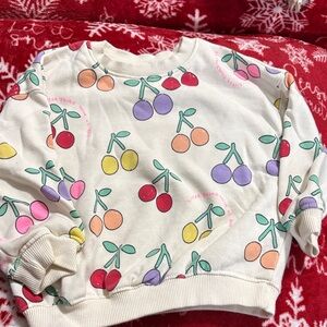 Zara Multicolor Cherry Print Kids Sweatshirt